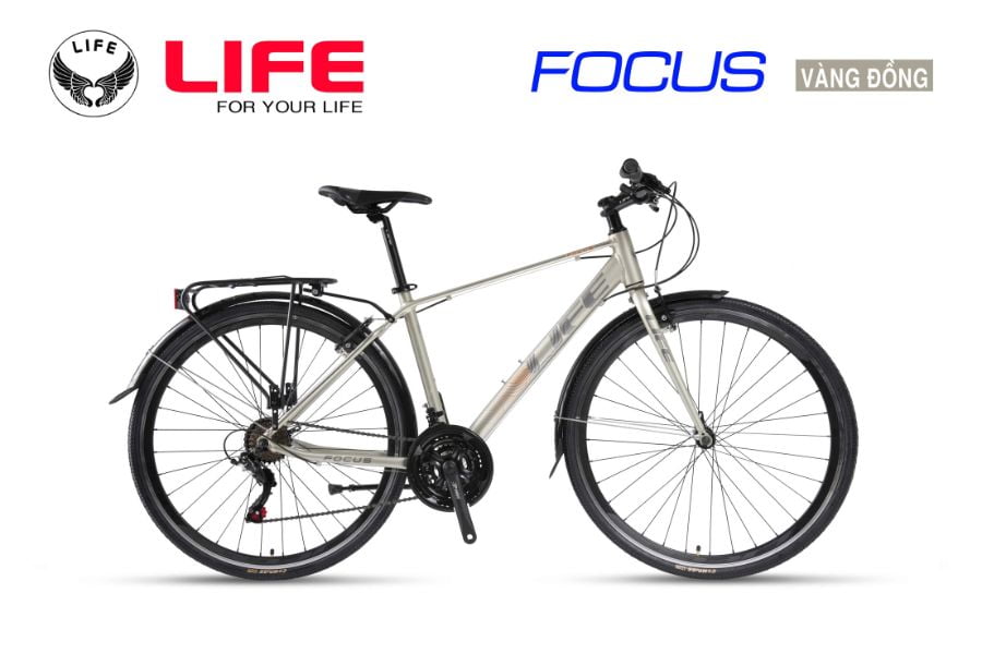 Xe đạp Life Focus Màu Vàng đồng