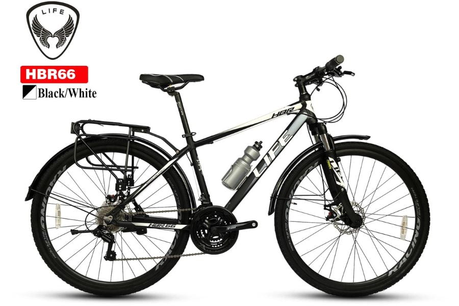 Xe đạp Hybird Life HBR66, giảm giá tốt 456K 14 Xe đạp Life Hbr66 Màu đen Xám