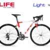 Xe đạp đua life light màu trắng đỏ