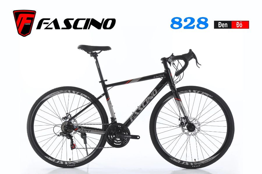 Xe đạp đua Fascino 828 giảm giá 500K 39 Xe đạp đua Fascino 828 Màu đen đỏ