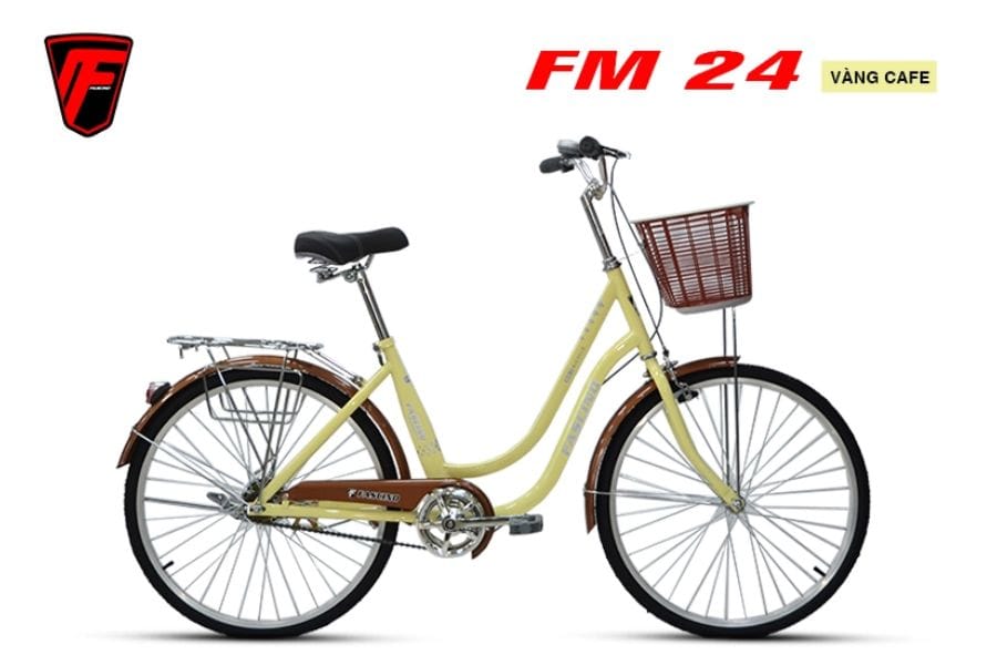 Xe đạp mini nữ Fascino FM24 giảm giá 250K 40 Xe đạp Mini Nữ Fascino Fm24 Màu Vàng Cafe